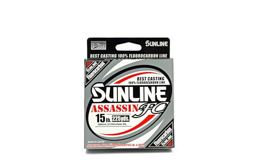 Sunline 63042306 4594-0112 Assassin FC 15Lb Fishing Equipment, 15 lb