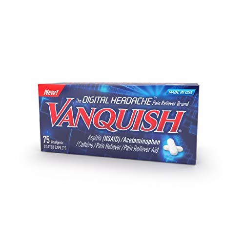 Vanquish Digital Headache Brand Pain Reliever - Muscle Pain Relief. Acetaminophen, Aspirin