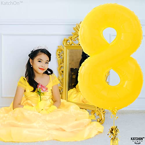Image of KatchOn Yellow Number 8 Balloon 40 Inch, 8 Balloon