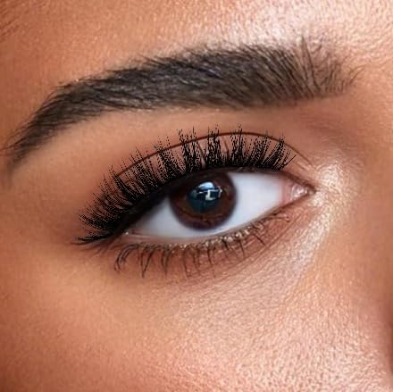 3D Falsche Wimpern Cat-Eye Kurze Natürlich Look Wispy Faux Mink spiky lashes,Cross Flauschig Weiche Wiederverwendbare Nerzwimpern-Happy Heartbeat (No.203)