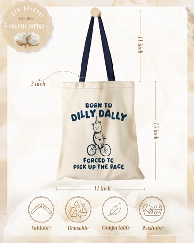 Miss Adola Aesthetic Canvas Tote Bag for Women - Sturdy Cloth Cotton Totes Bag with Pattern Shoulder Bag