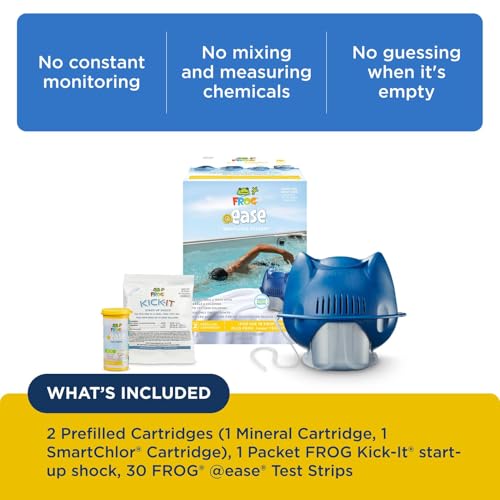 Image of FROG @Ease Floating System for Swim Spas - Quick & Easy Self-Regulating Swim Spa Sanitizer - Swim Spa Maintenance System with Sanitizing Minerals & SmartChlor Technology
