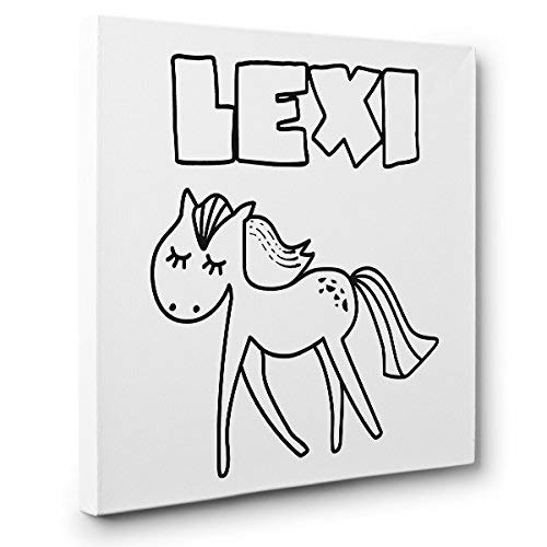 Amazon Com Custom Name Horse Kids Room Coloring Canvas Decor Handmade