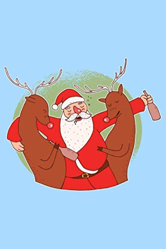 Lustiges besoffener Weihnachtsmann Weihnachts -Notizbuch Notizbuch...