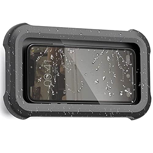 Soporte de teléfono impermeable de pared ajustable para móviles de hasta 6.8" 4