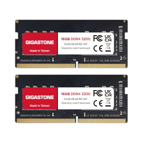 【DDR4 RAM Laptop Only】 GIGASTONE 32GB Kit (2x16GB) DDR4 3200MHz (2933MHz or 2666MHz) PC4-25600...
