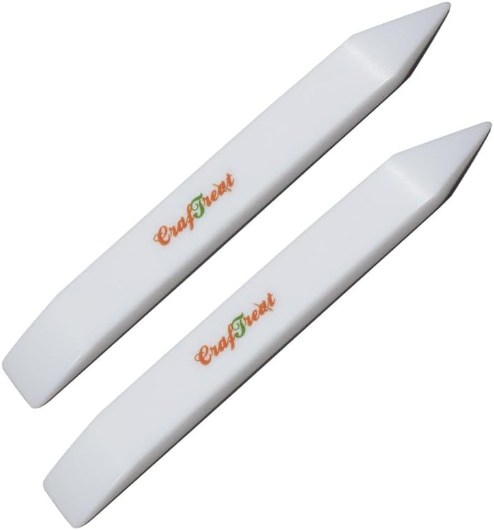 Miniatura 1 de CrafTreat Herramienta grande de carpeta de huesos de teflón para manualidades de papel y álbumes de recortes, 2 piezas, creaser y puntuador para