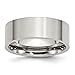 Stainless Steel Flat 8mm Brushed Band