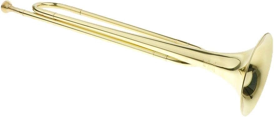 1 Piece Golden Students Trumpet Bugle Brass Instrument, Golden, 50.5 x 12.2cm