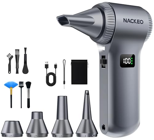 Compressore Aria Portatile, 230.000RPM Soffiatore Aria Compressa, 100 Livelli di Velocità Regolabili, Mini Soffiatore a...