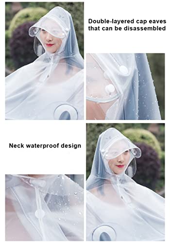 Raincoat,Electric Bike Raincoat,Cycling Raincoat Reusable Transparent PVC Jacket Capes Adult Cycling Moto Bike Mobile Scooter Cover with Lamp Shade (Snowflake Pink 4X Large)4