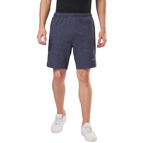 Image of berge' Men's Knits Cotton Polyester Fabric Long Shorts with Secure Zipper Pockets Casual for Men|Gym|Half Pants for Men|Mens