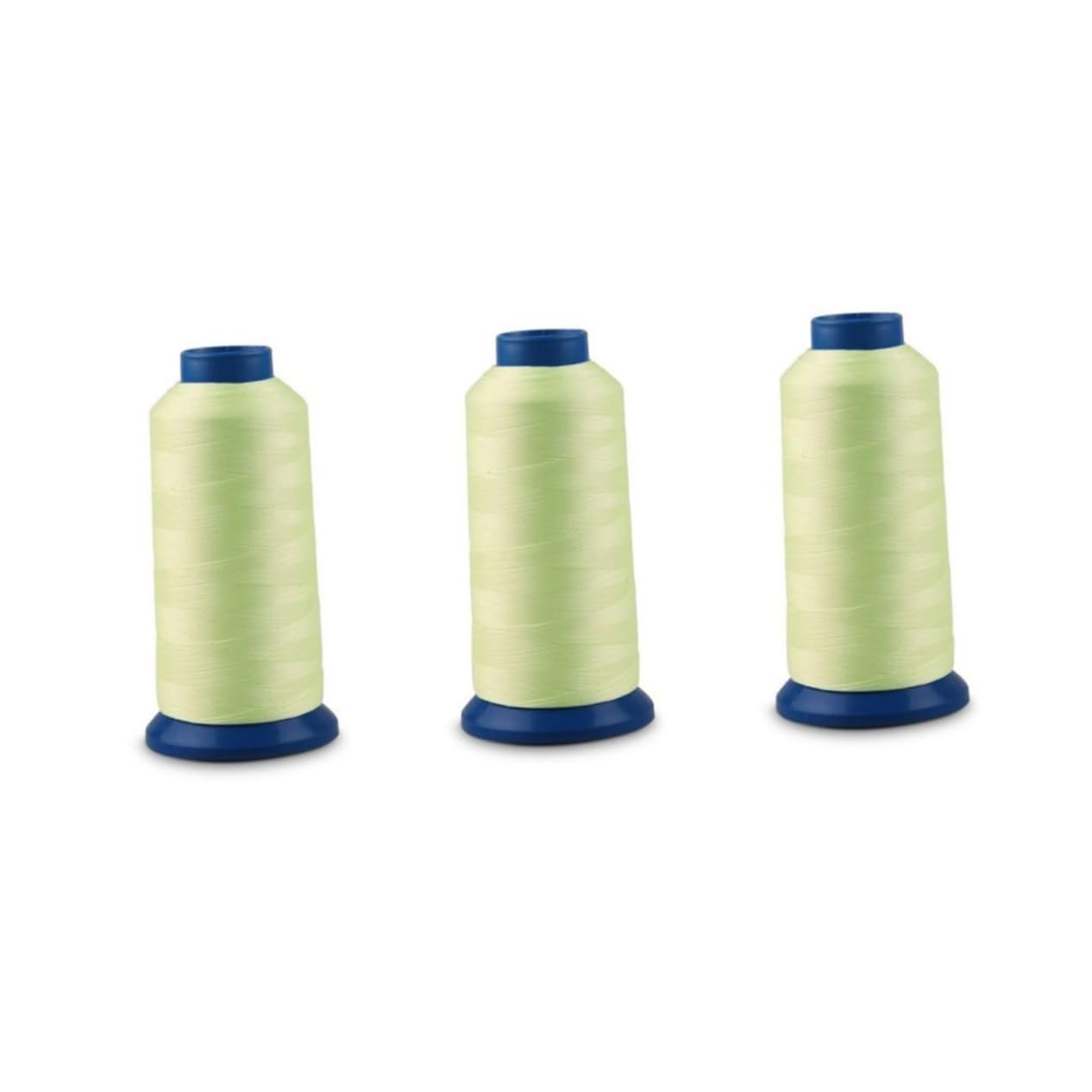 Operitacx 3 Pezzi 3000 bagliore bobina di filo per cucire fili per cucire a maglia fili da ricamo filo per macchina da ricamo luminosi da filo per cucire luminoso Green