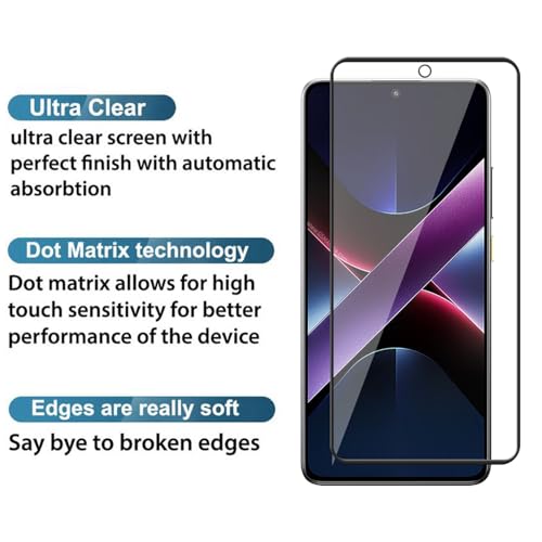 Image of POPIO Military-Grade Gorilla Tempered Glass for Xiaomi Poco X7 Pro | 9H Hardness, Edge-to-Edge, Bubble-Free