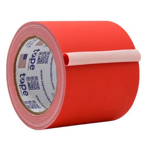 Image of WOD GTC12 Gaffer Tape, Red Low Gloss Finish Film, 4 inch x 60 ft. (Pack of 12) Residue Free, Non Reflective Cloth Fabric, Secure Cords, Water Resistant, Photography, Filming Backdrop