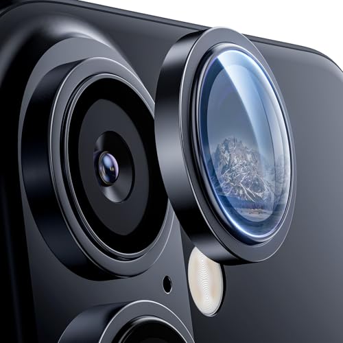 Image of Supershieldz CAM-Guard 3D Camera Lens Protector Ring for iPhone 16 Plus | 16, Keep Original Design and Color, 9H Hardness, Easy Installation - Black Titanium