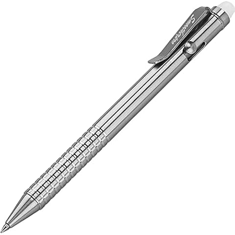 SMOOTHERPRO Ball Bolígrafo Roller borrable Acero inoxidable superior Compatible con Pilot FriXion Recambio Durable Pen Clip para EDC Pocket Business Collection Cover