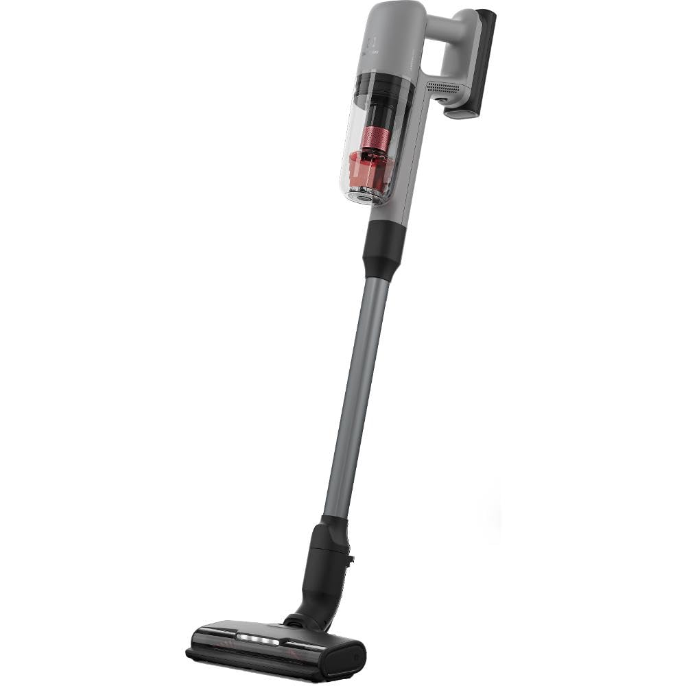 Electrolux Tier 700 Stick Staubsauger EP71AB14UG, Tierdüse, 50 min Betriebszeit, 2-1 Einheit, LED-Leuchten in der Düse, Starker Motor, Leichtes Design von 2.2 kg, 60% Recyclingmaterial, Urban grau