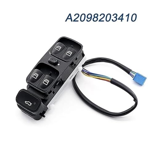 Botones de ventanas para coche Benz Clase C W203 C180 C200 y modelos de elevalunas compatible 3