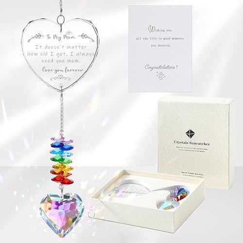 Mom Gift, Mom Birthday Gifts, Crystal Suncatcher Gifts for Mom from Daughter, Happy Mother’s Day