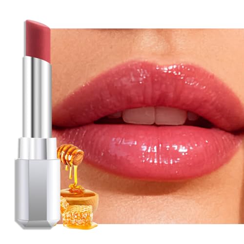 Image of Girly Honey Lipstick Tinted Lip Balm - Shine Moisturizing Lipstick for Women, Natural Nourishing Hydrating Lip Gloss Stain for Dry Lips, Tint Sheer Lightweight Makeup, Vegan - 1Pc #06 Girly