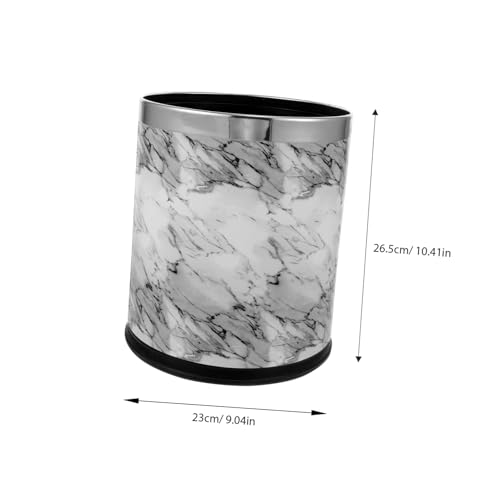 Caneca de basura rectangular de plástico gris miniatura 2