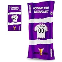 DEREGALOOS Toalla Personalizada con Nombre y Equipo de fútbol.