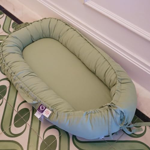 Image of Infant Lounger Cover, 100% Organic Cotton, Newborn Essentials, Baby Gifts | Cover Only (Spring Green)