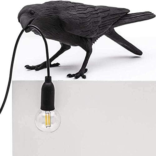 Creative Lamps Italian Bird Table Lamp Modern LED Table Sconce Light Fixtures Bedroom Bedside Wall Light Crow Bird Stand Light Home Decor Black Table Light