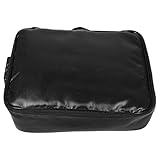 Cabilock Feuerfeste Dokumentenmappe mit Schloss Mehrschichtiger Organizer für Wichtige Unterlagen Führerschein und Geld Tragbarer Safe für Büro Zuhause und Reisen Schwarz