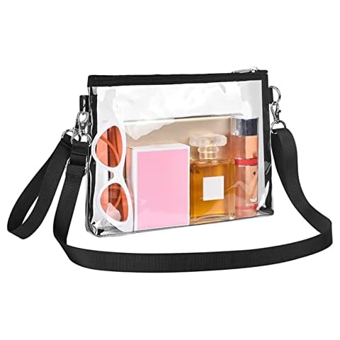 AABDTYYD Clear Purses for Women,Clear Purse Bag,Clear Crossbody Bag,Clear Toiletry Bags,PVC Messenger Handbag,Stadium Approved Clear Purse Bag for Concerts Sports Events Cover