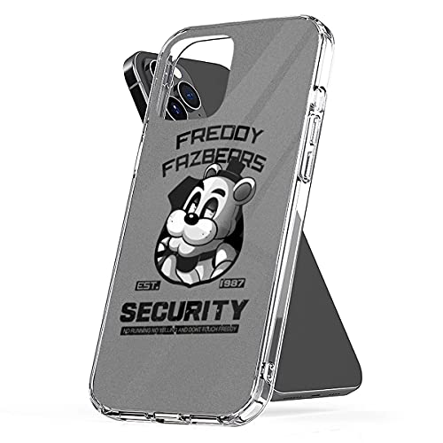 HUUDAT Phone Case Accessories Fazbear's Cover Security Shockproof Protect TPU Compatible with iPhone 15 14 Pro Max 13 12 Mini 11 X Xs Xr 8 7 6 6s Plus Transparent