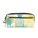Produktbild Bleistiftetui Tropical Pineapple Pattern PU Leder Bleistiftbeutel Reißverschluss Stiftbeutelhalter Student Stationary Cosmetic Makeup Bag