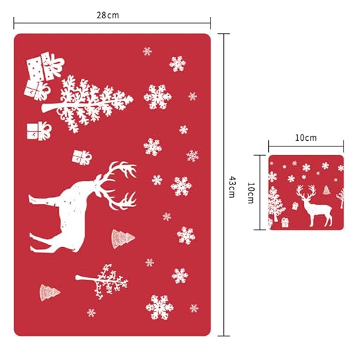 Soulnioi Christmas Placemat and Coasters Set of 6 - Image 2