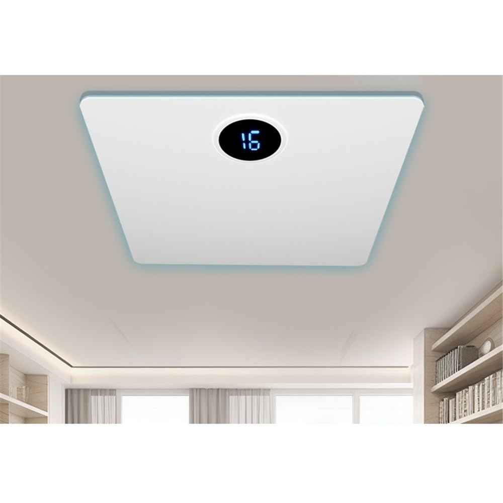 Ventilador Ventilador de techo de 30 x 30 cm, extractor de aire de alta potencia for cocina y baño, panel de iluminación ambiental for montaje en techo. Cuarto de baño