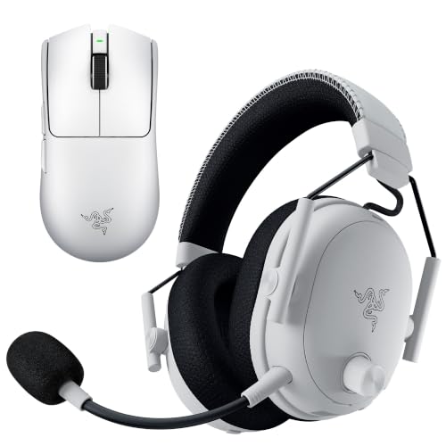 Image of Razer PC Esports Gaming Bundle: BlackShark V3 Pro Wireless ANC PC Gaming Headset + Viper V4 Pro Wireless Gaming Mouse - White