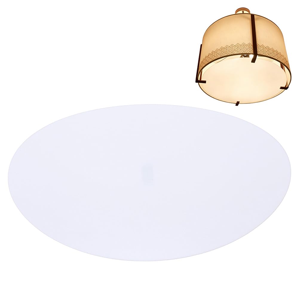 WADORN 9.8 Inch Diameter Lampshade Diffuser, Round Lamp Cover Diffusers for Drum Style Lampshades Pendants Table Floor Spotlight Ceiling Wall Lamps Softening Light DIY Light Shield, White