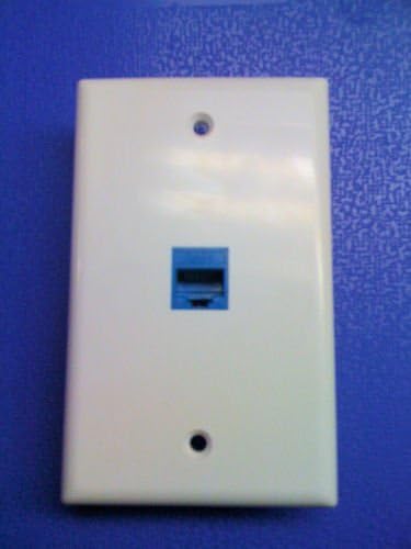 Single Port Cat6 Wall Plate - White