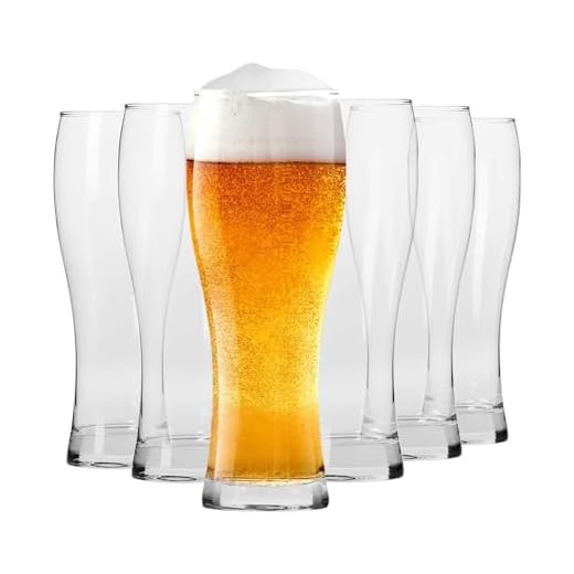 Krosno Altos Vasos Copas de Cerveza | Conjunto 6 Piezas | 500 ML | Chill Collection | Perfectos para Uso en Casa y en Fiestas | Apto para Microondas y Lavavajillas