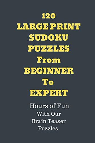 120 Sudoku Large Print Puzzles from Beginner to Expert: Hours of Fun with Our Brain Teaser Puzzles.