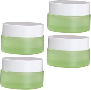 4Pcs Refillable Ointments Jar with Wide Mouth Design Leak Cream Containers for Travel Toiletries Airtight Lotion Jars for Skincare and Daily Use