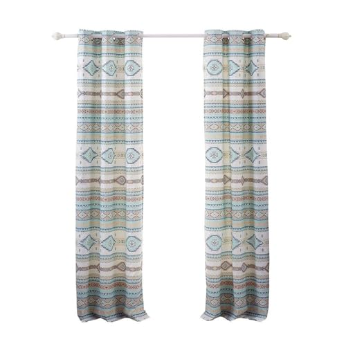 Barefoot Bungalow Phoenix Window Treatment, 84x84 inches, Turquoise
