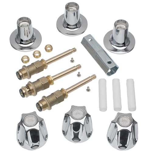 DANCO Bathtub and Shower 3-Handle Remodel/Rebuild Trim Kit for Price Pfister Verve Faucets | Knob Handle Replacement | Chrome (39619) by Danco - Used condition - US$38.93