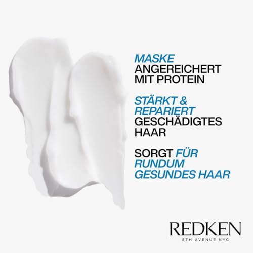 4. Bild von Redken Intensiv-Haarmaske für alle Arten von Haarschäden, Repariert und regeneriert, Anti Haarbruch, Extreme Strength Builder Plus Mask, 1 x 250 ml