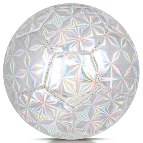 Champhox Size 4 Soccer Ball Glitter - Kids Aged 4-6 6-8 8-12 Outdoors Sports Training Ball Recreation Playing Ball Teens Girls Children Youth Back to School Birthday