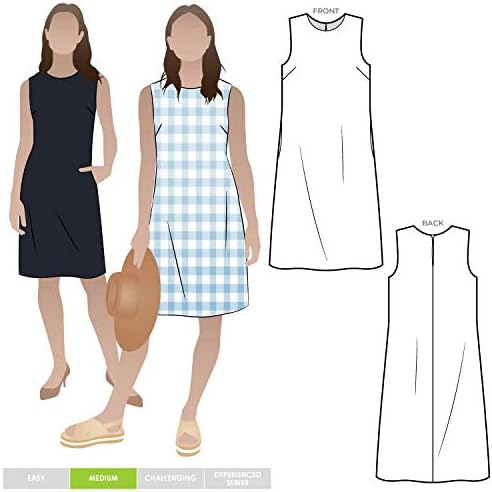 Style Arc Sewing Pattern - June Sheath Dress (Sizes 18-30)