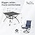 PHI VILLA 5 PCS Outdoor Patio Dining Set with Swivel Dining Chairs (Blue) and 37"x 37" Metal Steel Dining Table(1.57" Umbrella Hole), All Weather Patio Dining Furniture Set for Deck Lawn Garden