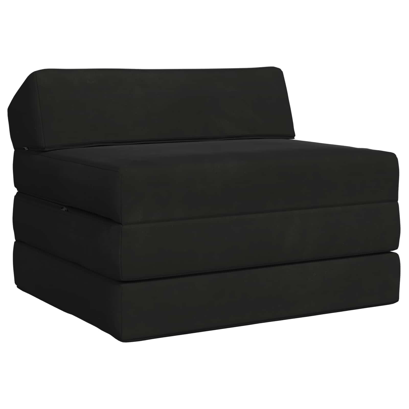 Sofa rozkładana, czarna, 200 x 70 x 10 cm, aksamitna, z funkcją spania, do salonu, pokoju gościnnego i biura, rozkładana, nowoczesny skandynawski design, trwała poszewka, elastyczne