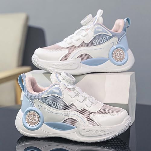 Kids Rotate Buckle Fashion Sneakers Mesh Fabric Breathable Walking Shoes Low Top Wear Resistant and Durable Hiking Shoes Rubber Sole Non Slip Comfortable Running Shoes Amusement Park Garden2