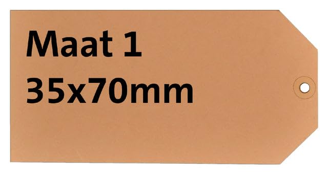 Étiquette carton n°1 chamois 35x70mm pour créations artisanales